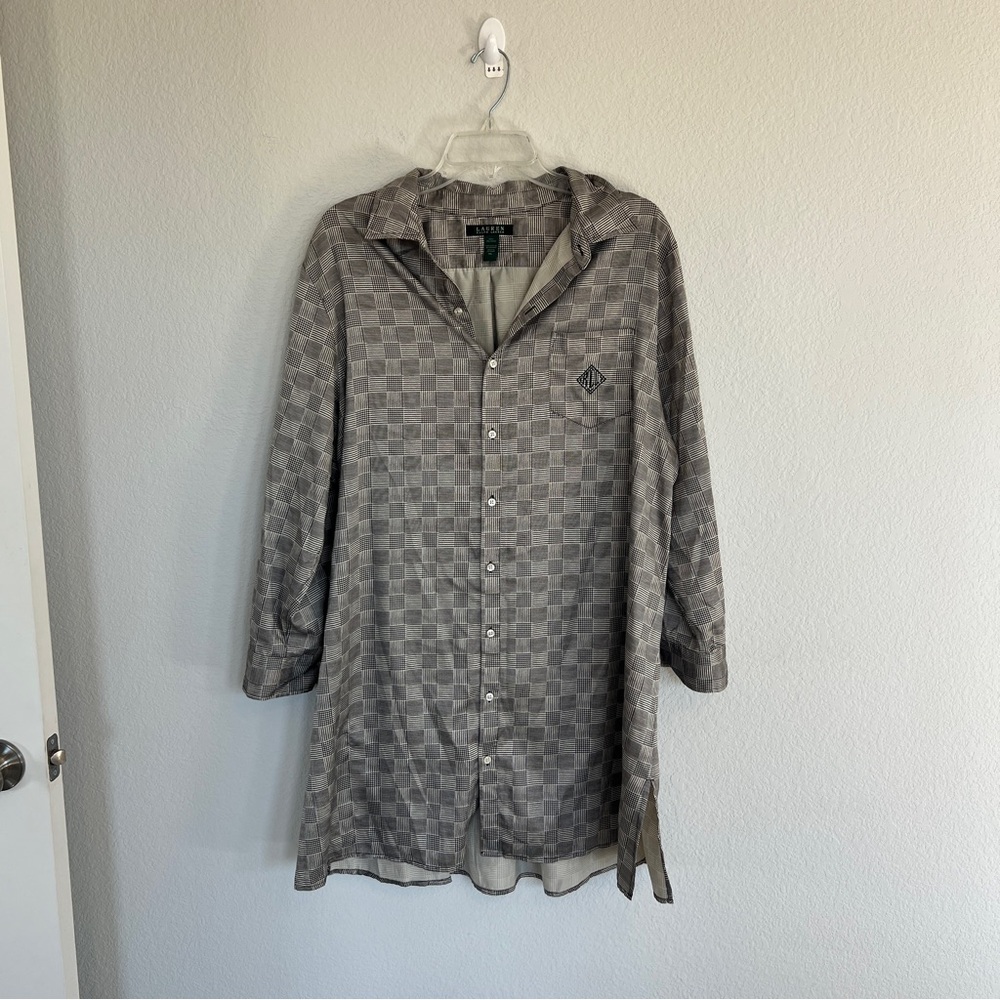 Lauren Ralph Lauren Plaid Shirt Dress Size XL